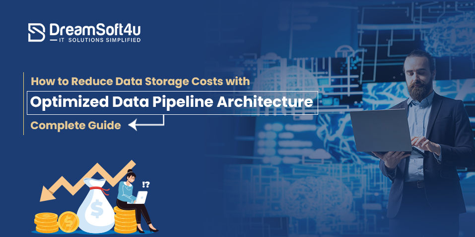 Diagram of a data pipeline architecture with storage, compute, and movement cost zones highlighted
