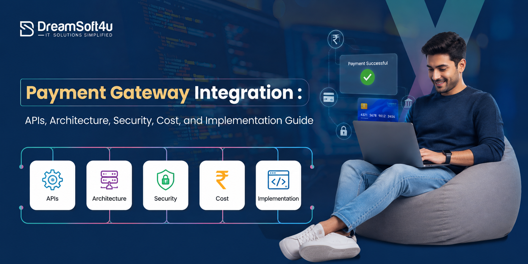 Payment gateway integration architecture diagram showing checkout, tokenisation and webhook flow