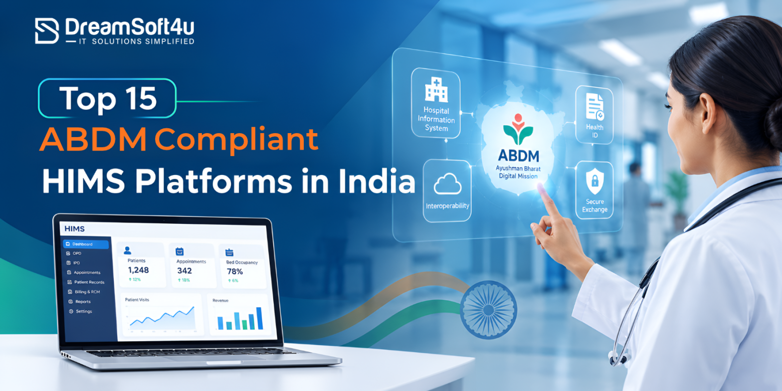 Comparison of top 15 ABDM compliant HIMS platforms in India for hospitals